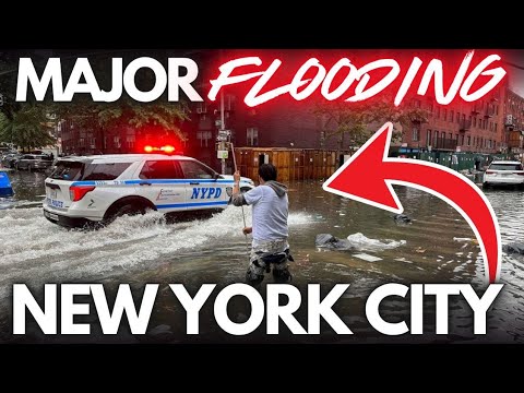 MAJOR FLOODING! Cars Trapped. NEW YORK CITY!!
