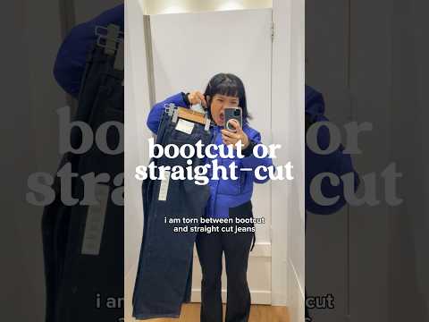 is straight leg or bootcut more flattering? #lifestyle #shorts #jeans