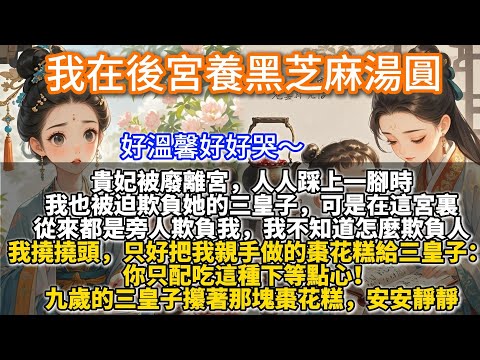 完結溫馨治癒文：我在後宮養黑芝麻湯圓。我入宮十年，始終是個無寵的貴人。沒有爭寵，也沒有把親生孩子養在身邊的本事，只好隨大流站隊，以求保全一條性命。貴妃被廢離宮，人人踩上一腳時，我也被迫欺負她的三皇子