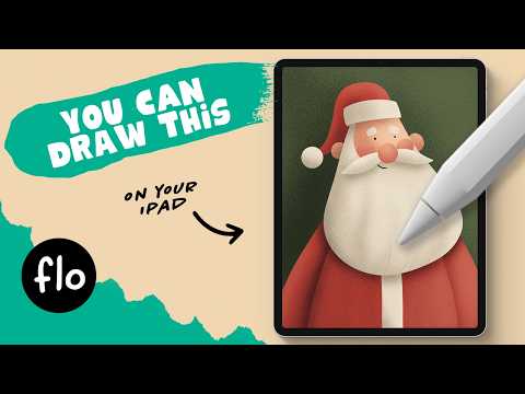 Draw a Cute Stylized Santa in Procreate 🎅✨ | Easy Beginner Tutorial