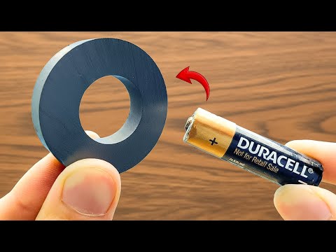 Place a Battery on a Magnet — What Happens Will Surprise You! 😱 | The InventorSecret