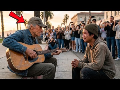 Homeless Man Playing 'Unforgiven' Theme on Broken Guitar—Clint Eastwood Stopped Walking and Did THIS