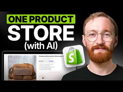 How to Build a One Product Shopify Store (Using AI)