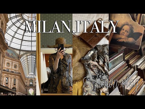 イタリア旅行『心踊るアンティークショップとお洒落なお店巡り🌿』ヴィンテージショップ | PRADAのカフェ|ミラノ | 旅行 vlog