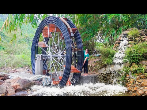 Completed Water Wheel System Project For Farm - The Amount Of Water Collected Exceeded Expectations