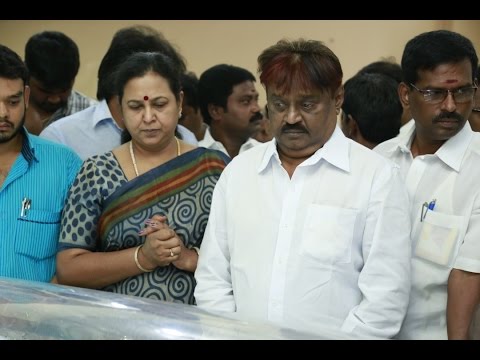 Vijayakanth & Sathyaraj pay final respect to Producer Ibrahim Rowther - BW