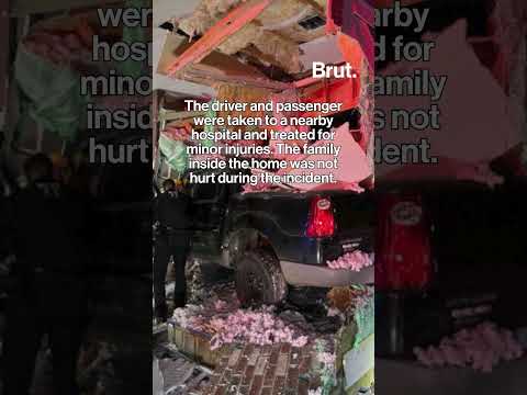 Truck flies into Oregon home