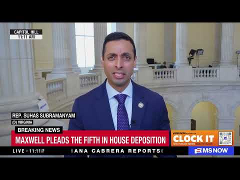 Congressman Subramanyam Speaks on Epstein Files and Ghislaine Maxwell with MS Now's Ana Cabrera
