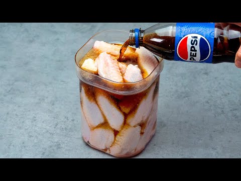 Just pour Pepsi over chicken wings! You will forget about KFC