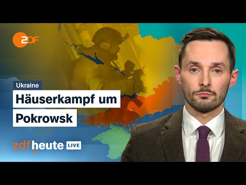 Kämpfe im Osten der Ukraine: Wie es um Pokrowsk steht | Militäranalyst Remmel bei ZDFheute live