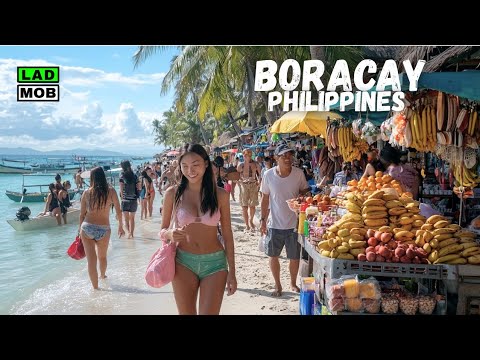 White Beach Boracay at Dusk: Serene 4K HDR Sunset Walk Through the Philippines’ Coastline