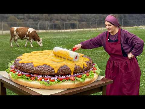 The Biggest Burger We’ve Ever Baked in the Mountains!