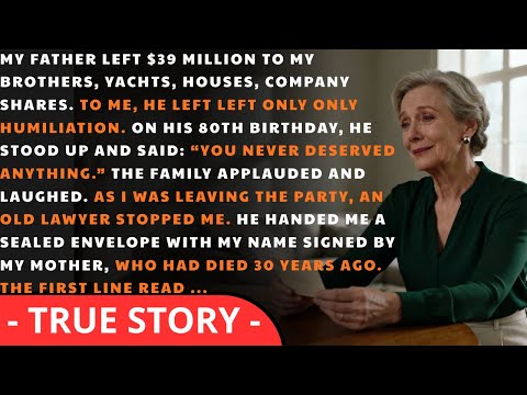 My father gave $39M to my brothers. To me, only humiliation. Then, a secret from my mother changed e