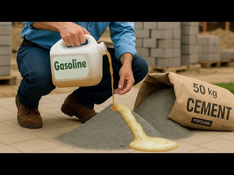 Not everyone knows this secret! Mix CEMENT with GASOLINE Every house needs this and no one does it!