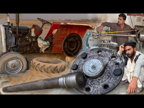 A Tractor Axle Broken Due To Stuck In the Sand  the Mechanic Repair it And Control Situation…