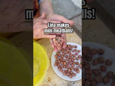 Lina makes Fried Mini Meatballs!  #meatballs