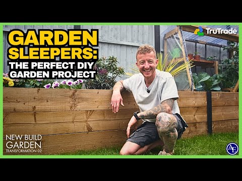 Garden Sleepers: The perfect DIY GARDEN project! 🌱  |  New Build Garden Transformation 02