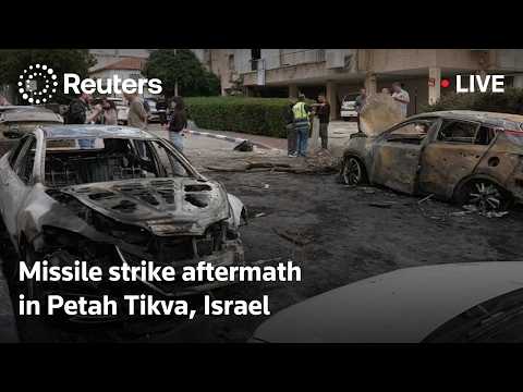 LIVE: Missile strike aftermath in Petah Tikva, Israel