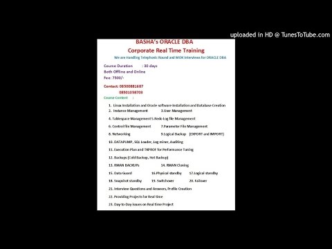 ORACLE DBA Telephonic Round Interview
