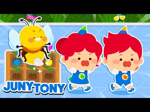 Watch Out for the Honey Bee! 🐝 | Planting Colorful Seeds With JunyTony | Learn Words | JunyTony
