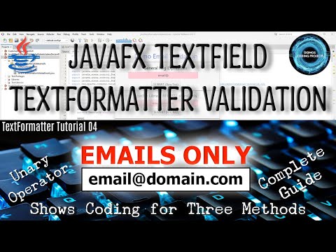 JavaFX TextFormatter Unary Operator Validation for Email using Reg Exp & Apache 822 Validator 04