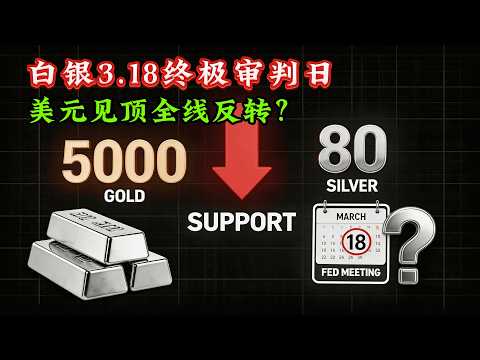 全线崩溃唯美元封神！3.18审判日将至，揭秘金银抄底区域与美联储最后底牌。#黄金 #白银 #美元指数 #美联储 #抄底 #金融危机 #投资策略 #中东局势 #理财 #阿航观察室