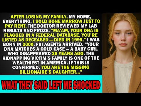 Lost Everything, Sold Bone Marrow for Rent – FBI: “You're a Missing Billionaire's Daughter.”