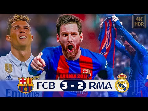 Barcelona 3 - 2 Real Madrid | Messi the goat celebrates at the Bernabeu / Laliga 2017