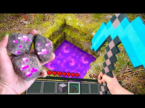 Minecraft in Real Life POV ~ Realistic Nether PORTAL Texture Pack