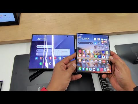 Samsung Z tri fold vs Huawei Mate Xt real comparison 