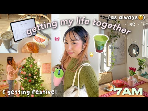 getting my life together (again lol) 🌱decluttering for 2026, productive days & getting a real tree!🎄