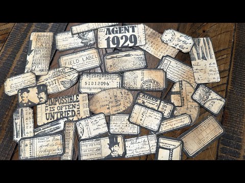 Craft With Me - Let’s Make Labels from A Stamped Background Page - Stamped Collage Labels
