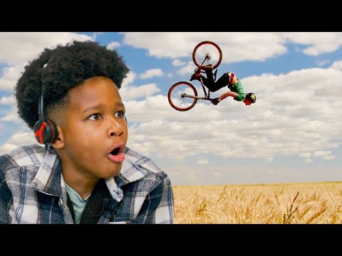 Showing kids mountain biking that gets increasingly crazier