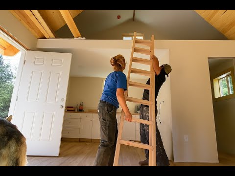 DIY Loft Ladder + Front Porch | Off Grid Cabin Finishing Projects