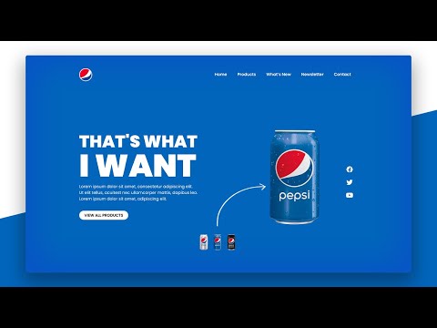 Pepsi Elementor Landing Page Website Design | WordPress Elementor Pro Tutorial 2022 | Flex Container