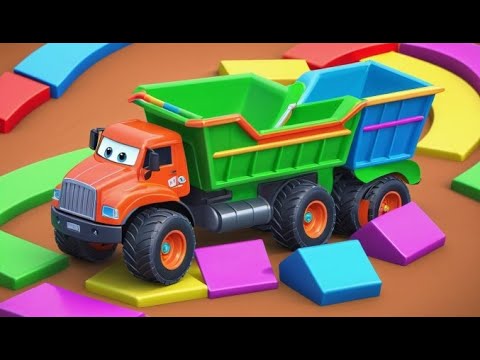 Toy Dump Trucks Go Tip Tip Tip | English Nursery Rhyme | Kids Songs | Baby Music