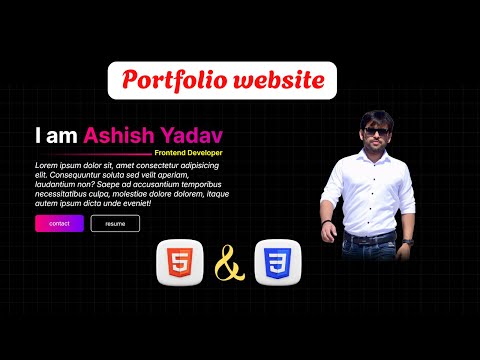 Stunning Portfolio Website Using Only HTML & CSS 🔥