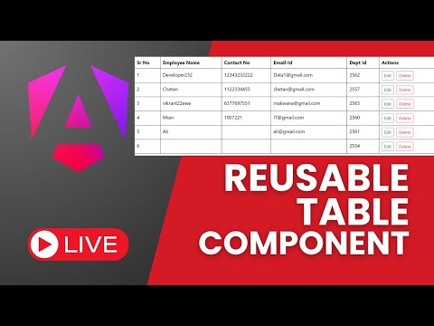 Reusable Table Component in Angular | angular 19 Tutorial | Live Session