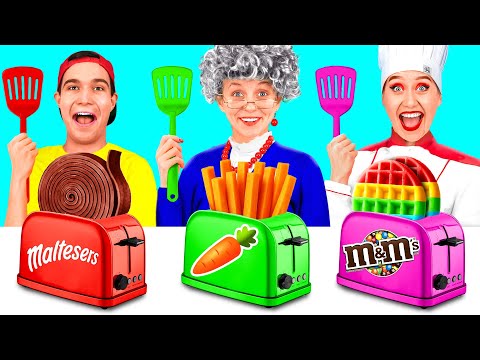 Já vs Babička Kuchařská Výzva | Bláznivá Výzva