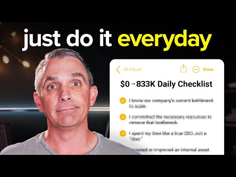a daily checklist to get your business to $833k/mo