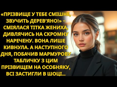 Родня жениха висміяла моє «просте прізвище»  Але коли вони побачили його на фасаді маєтку — поблідні