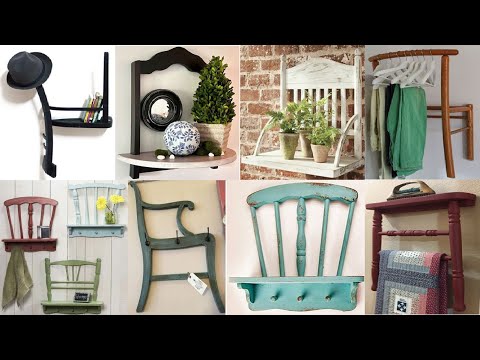 Upcycling an Old Wooden Chair into Artistic Wall Shelves design ideas| Small Space Living