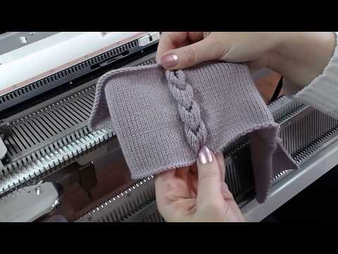 stitching on a knitting machine with a pigtail