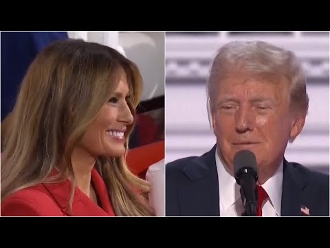 Heartwarming moment as Donald Trump praises 'amazing' wife Melania during NPC address