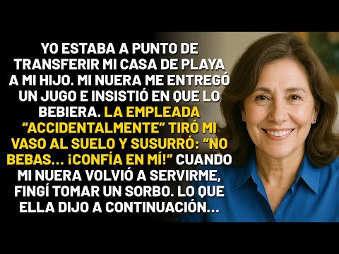 Mi nuera insistió en que bebiera jugo. La mesera rompió mi vaso a propósito. Eso me salvó la vida...