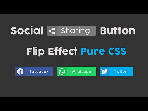 CSS Social Media Sharing Button UI Design with Flipping Hover Effect [Pure CSS] | Source Code