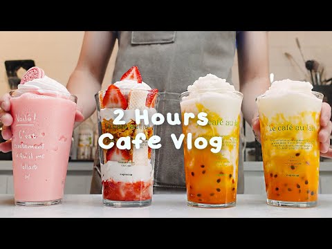 🍹지치고 힘들 땐 음료 ASMR로 힐링해요/주중의 여유로움/2시간 모음🤎2 Hours Vlog/Cafe Vlog/ASMR/Tasty Coffee#459