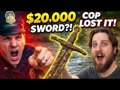 Cop LOSES IT Over Our Magnet Fishing Find | Tries to Violate Our Rights!