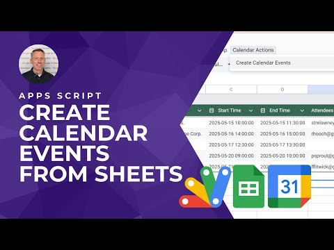 How to Create Google Calendar Events Automatically with Google Sheets & Apps Script