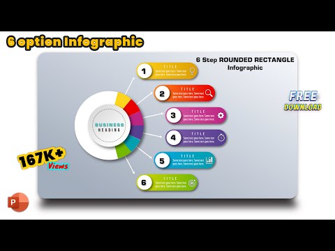 41.Step-by-Step Tutorial: Designing a 6 Option Infographic in MS PowerPoint